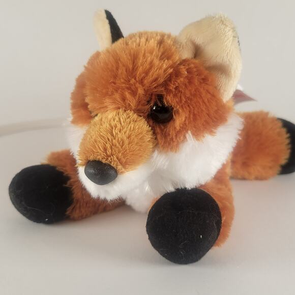 Fox Plush Stuffed Animal 8" Laying Toy Brown White Black JUL2021 Aurora World - Picture 4 of 16